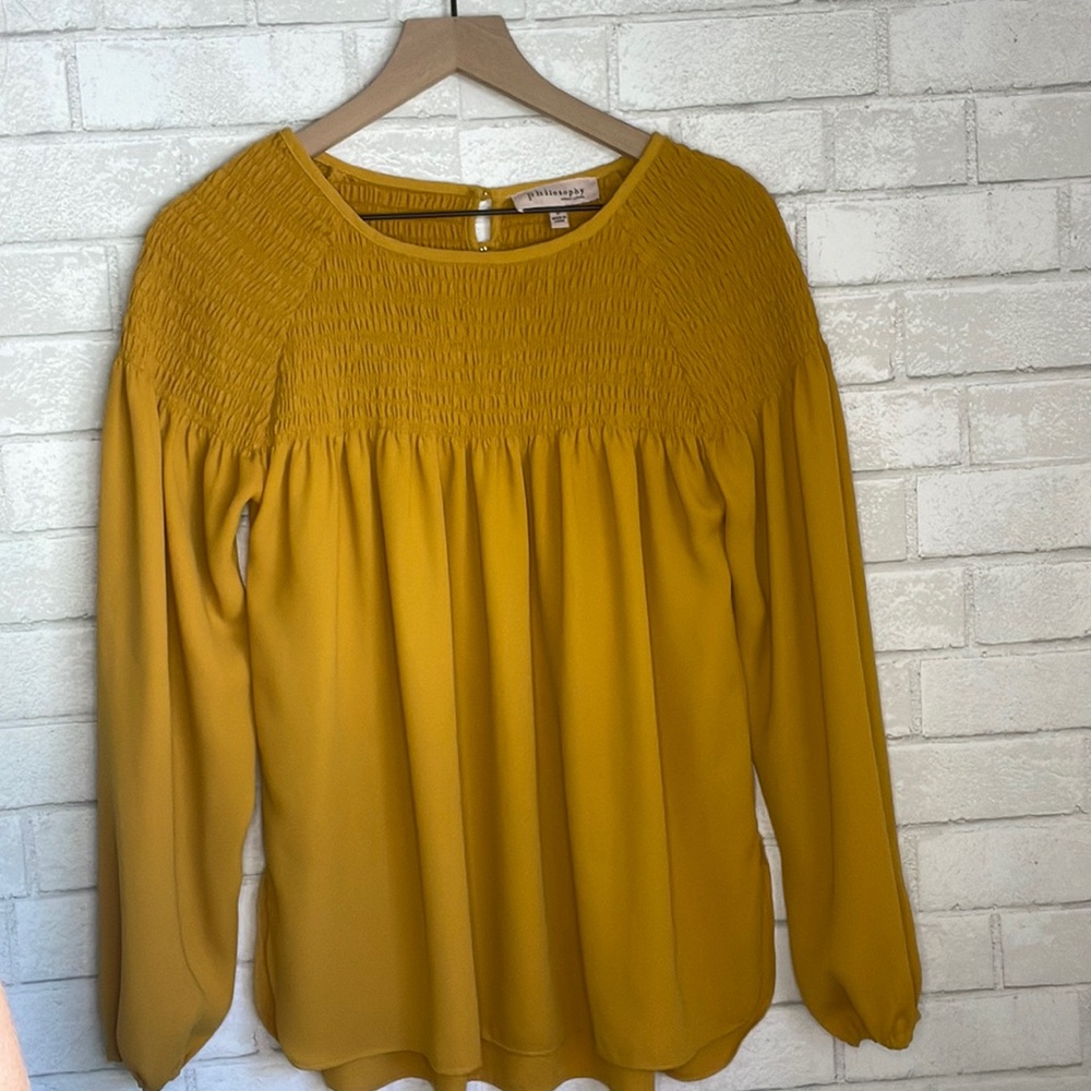 Philosophy long sleeve blouse
